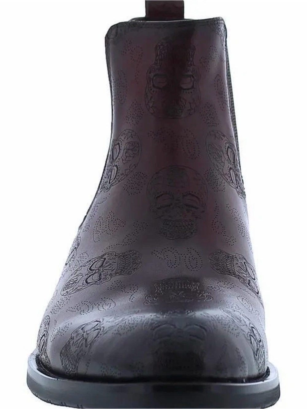 Robert Graham Big Bang Skull Leather Chelsea Boots